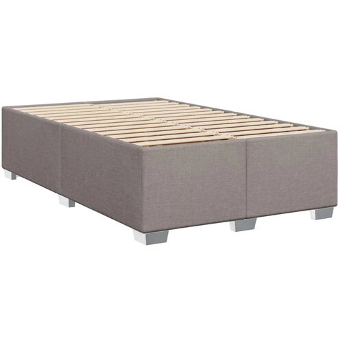  Boxspring krevet s madracem Sivosmeđa 120 x 200 cm Tkanina - Sivosmeđa 120 x 200 cm Dizajn linija Slike