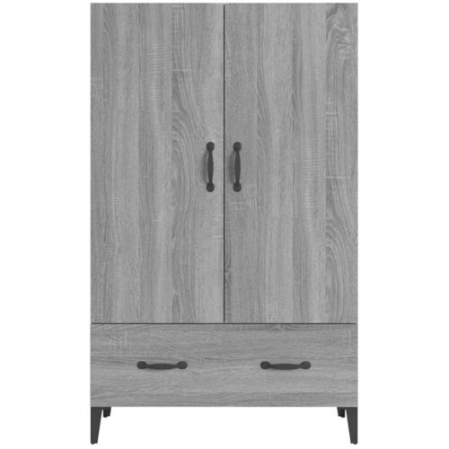  Visoka komoda boja hrasta sonome 70x31x115 cm konstruirano drvo Siva Slike