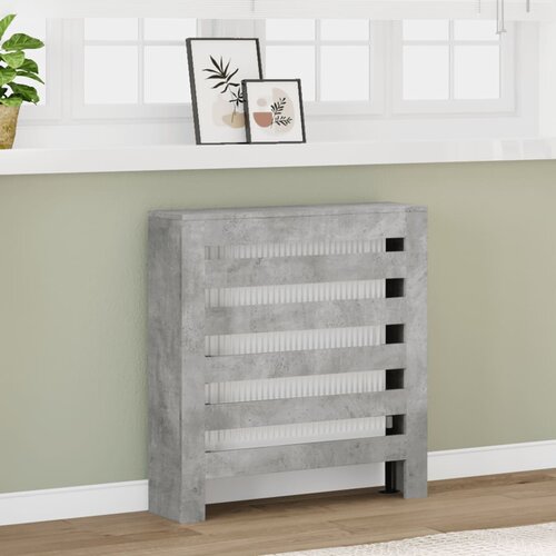 vidaXL Pokrov za radiator betonsko siv 78x20x82 cm inženirski les Cene