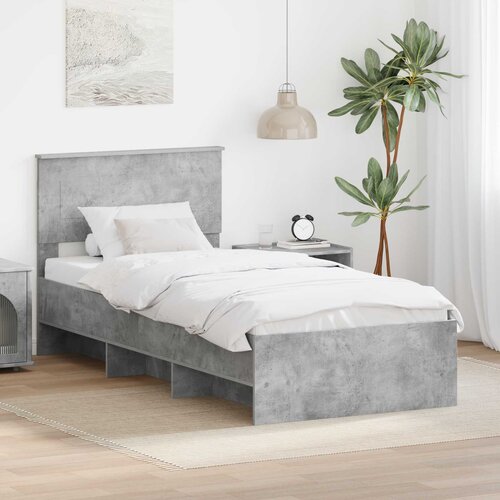  Krevetna konstrukcija s uzglavljem Betonski sivi 80 x 200 cm Cijene