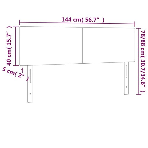  LED uzglavlje tamnoplavo 144x5x78/88 cm bar&amp;scaron;unasto Slike