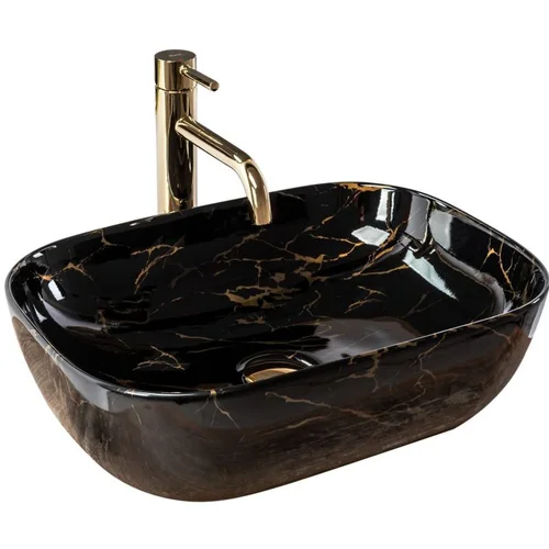 REA Bath REA Nadgradni umivaonik Belinda Black Marble shiny