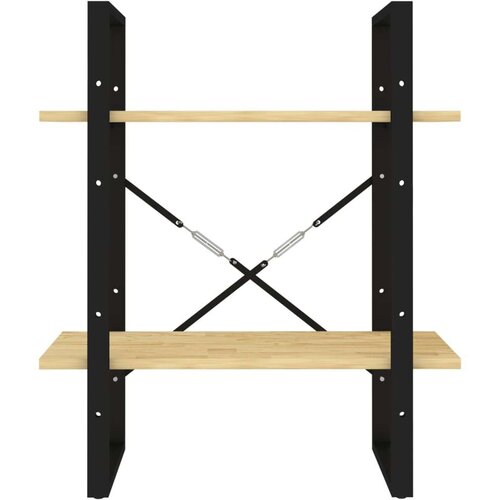 VidaXL Knjižna omara 2-nadstropna 60x30x70 cm trdna borovina Slike