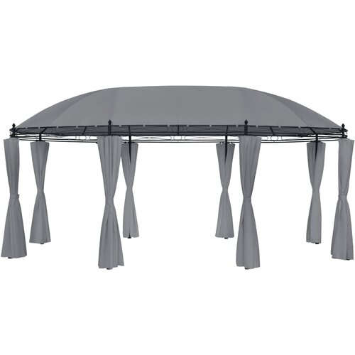 vidaXL paviljon z zavesami 520x349x255 cm antraciten Cene