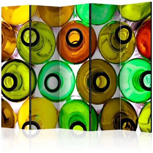  Paravan u 5 dijelova - bottles (background) II [Room Dividers] 225x172