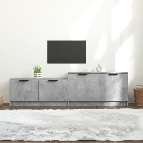 VidaXL TV omarica betonsko siva 158,5x36x45 cm konstruiran les Slike