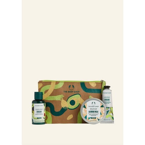 The Body Shop lather & Slather Avocado & Almond Milk Gift Bag Slike