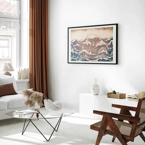  Plakat - Giant Waves 90x60 Crni okvir s margom Slike