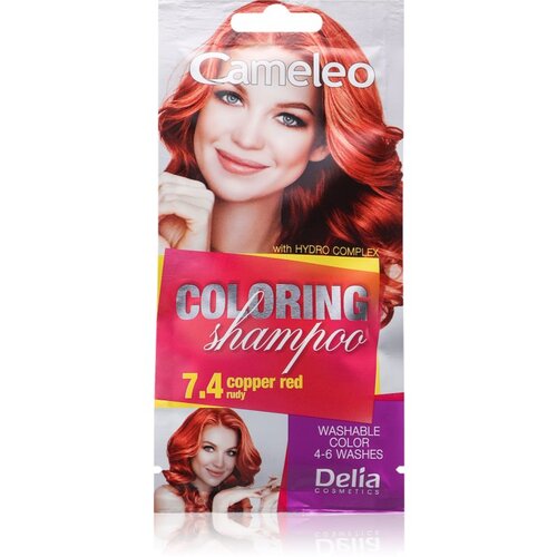 Delia Cosmetics Cameleo Coloring Shampoo šampon za toniranje za kosu nijansa 7.4 Copper Red 40 ml Cene