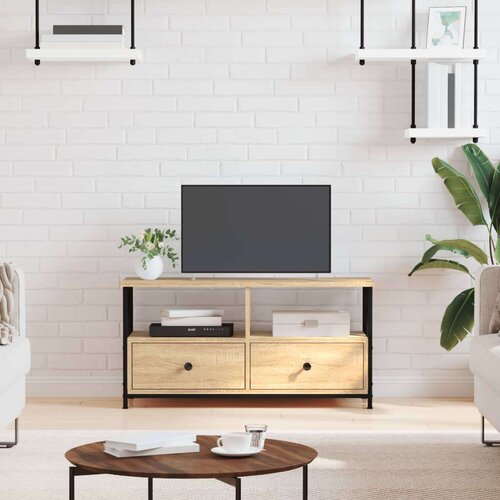 TV ormarić boja hrasta sonome 90 x 33 x 45 cm od drva i željeza - sonoma hrast 1 90 cm Cijene