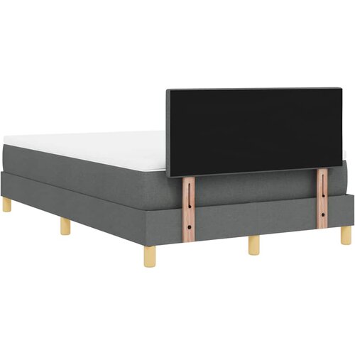  LED Box Spring Krevet Tamno siva 120 x 190 cm tkanina Slike