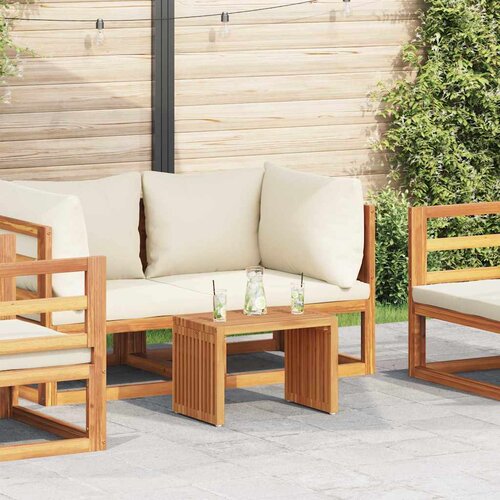  Vrtni bočni stol Smeđa 50 x 32,5 x 35 cm Čvrsto teak drvo Cene