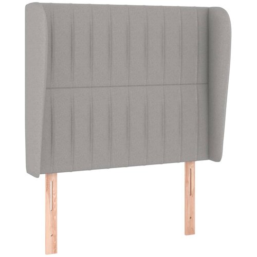 Maison Chic vzglavna omarica - nočna omarica - posteljna omarica z u&scaron;esi svetlo sivo 103x23x118/128 cm blago, (21710593) Cene