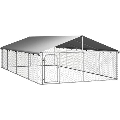 VidaXL Zunanji pasji boks s streho 600x300x150 cm Slike