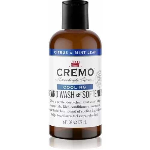 Cremo 2 in 1 Beard Wash & Softener šampon za brado za moške Citrus & Mint Leaf 177 ml