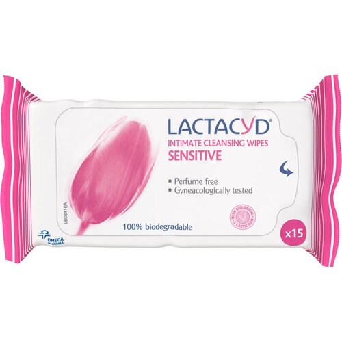 Lactacyd Sensitive robčki za intimno higieno 15 kos Slike