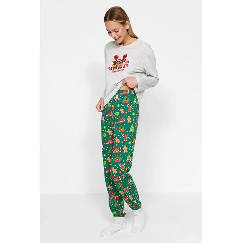 TRENDYOLMILLA Ženski set pidžame Thmaw24Pt00058, Sivi Cene