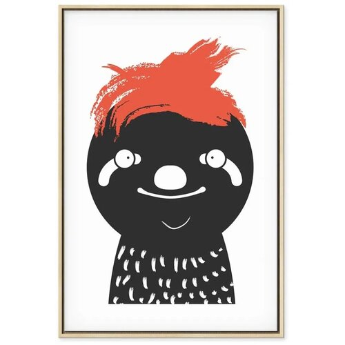  Slika - Crazy Sloth (1 Part) Vertical 80x120 U prirodnom drvenom okviru Slike