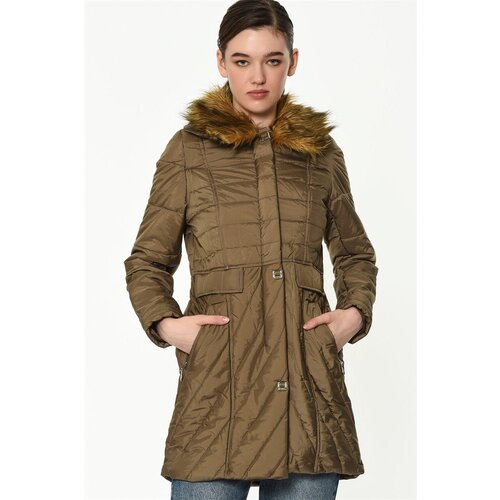 Dewberry Z6430 WOMEN'S COAT-BEIGE Cijene