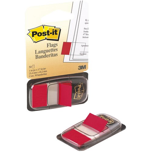  ZASTAVICA 25,4X43,2MM 50L POST-IT 3M.680-1 CRVENA BLISTER Cene