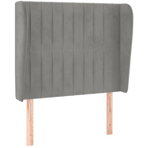 Maison Chic vzglavna omarica - nočna omarica - posteljna omarica z u&amp;scaron;esi svetlo sivo 103x23x118/128 cm žamet, (21708019) Slike