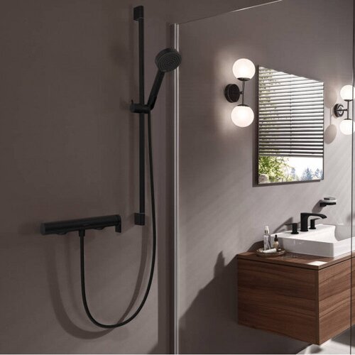 Hansgrohe 75620670 Vivenis stenska armatura za tu&amp;scaron; črna Slike