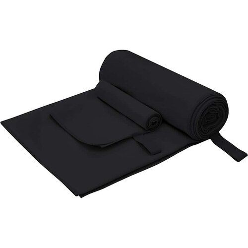 VidaXL Set sportskih ručnika Ostalo Crna tkanina Slike
