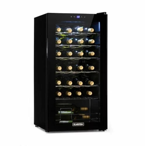 Klarstein Shiraz 28 Uno, hladilnik za vino, 74 l, 28 steklenic, nadzorna plošča na dotik, 5-18 °C
