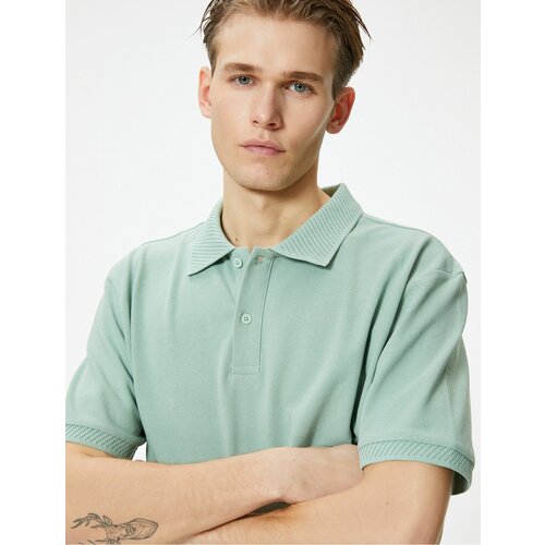 Koton Collar T-Shirt Buttoned Slim Fit Short Sleeve Slike
