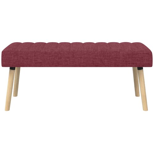  Klupa s utorima Vinska crvena 110 x 40 x 46 cm Tkanina Slike