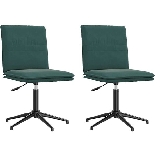 Maison Chic Jedilni stoli - Vzorci stoli 2 kosa temno zelen žamet A60, (22031915) Slike