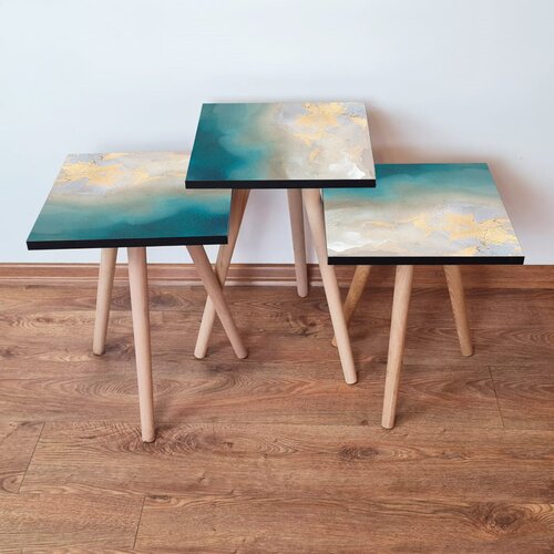 Hanah home Set 3 stočića 3Shp182 Blue Cene