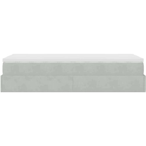 VidaXL okvir za krevet s madraca svjetlosivi 80x200 cm bar&amp;scaron;unasti Slike
