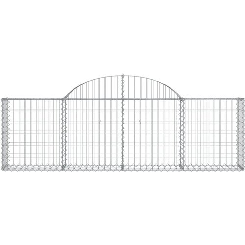  Lučne gabionske ko&amp;scaron;are 5 kom 200x30x60/80 cm pocinčano željezo Slike