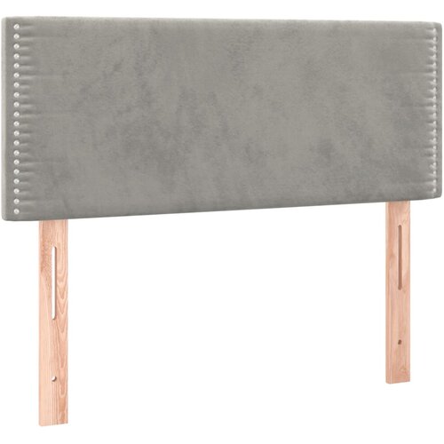 Maison Chic posteljno vzglavje - vzglavna omarica - nočna omarica svetlo sivo 100x5x78/88 cm žamet, (21707570) Slike