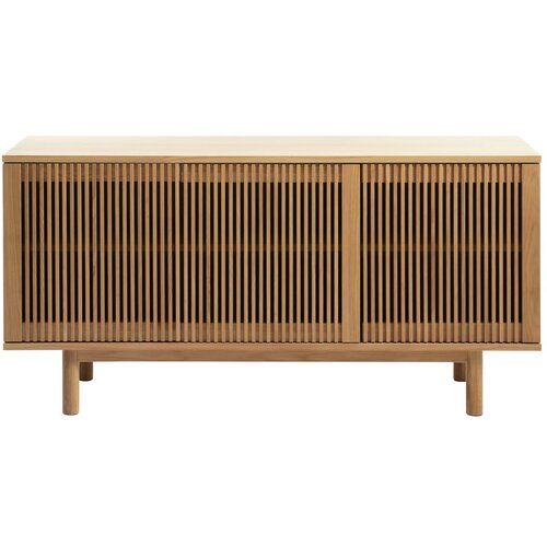 Unique Furniture Nizka komoda v hrastovem dekorju v naravni barvi 143x70 cm Tiber – Cene