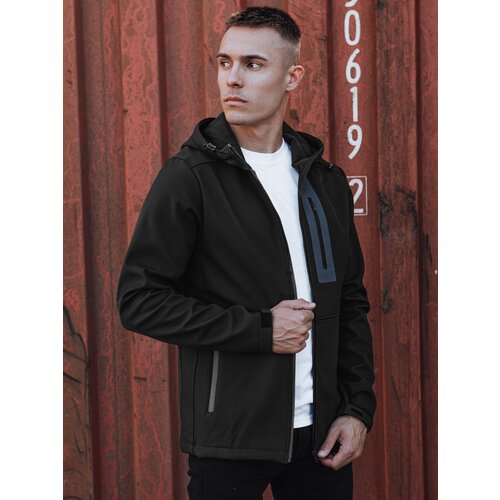 DStreet Men's transitional softshell jacket with hood black Cijene