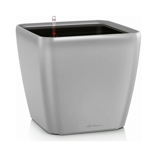 LECHUZA Okrasni lonecf Quadro Premium LS 35 - Srebrna metalik Cene