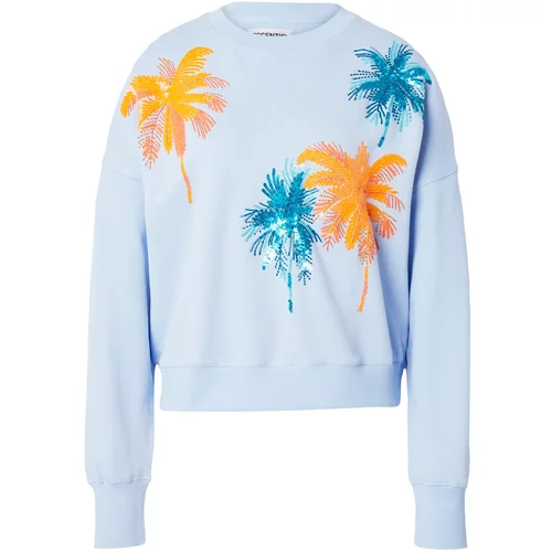 Essentiel Antwerp Sweater majica plava / svijetloplava / narančasta