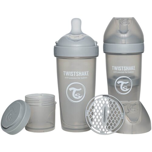 Twistshake bočica anti-colic pro double pastel grey Slike