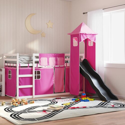 The living store pograd s toboganom in zavesami roza 90x200 cm - pograd, (21493519) Slike