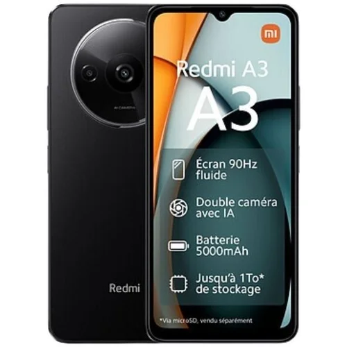 XIAOMI REDMI A3 6GB 128GB Black noeu ind