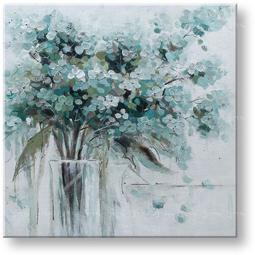  Slikana slika na platnu CVEĆE U VAZI 70x70 cm  (umetničke) Cene