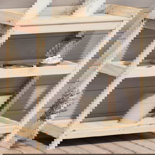 vidaXL Miza za sajenje s policami 82,5x45x86,5 cm borovina Cene