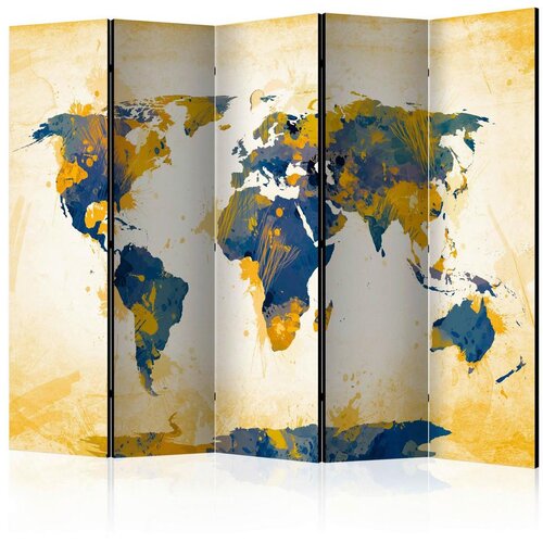 Artgeist Paravan Map Of The World I, 5-Delni, Dvostranski Cene
