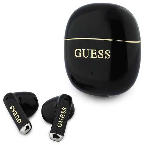 Guess bluetooth slusalice tws glossy gold line classic crne (GUTWSG3HGECK) Slike