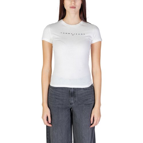 Tommy Hilfiger Majice s kratkimi rokavi TJW LINEAR TEE DW0DW18398 Bela Slike