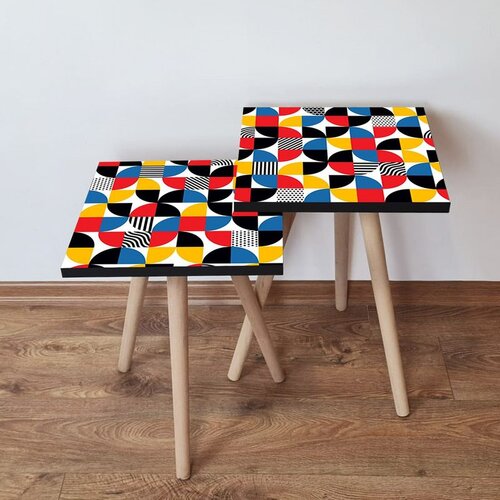 Hanah home 2Shp276 - multicolor multicolor nesting table (2 pieces) Cene