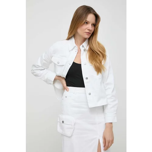 Armani Exchange Jeans jakna ženska, bela barva