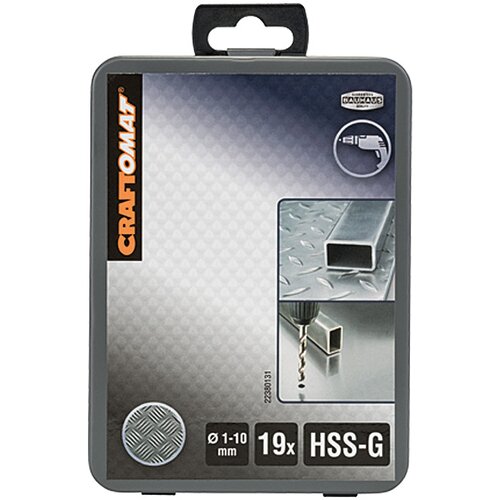 CRAFTOMAT set svrdla za metal HSS-G (19 -dij., DIN 338) Slike